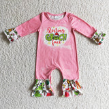 Christmas cartoon pink romper