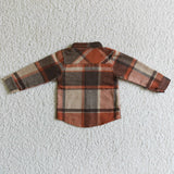 red and brown plaid boys T-shirts