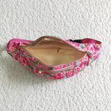 pink flower print Fanny bag