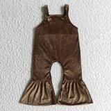 brown velvet jumpsuit for girls