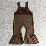 brown velvet jumpsuit for girls