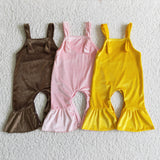 brown velvet jumpsuit for girls