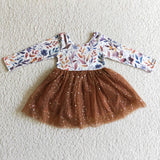 brown tulle dresses