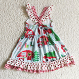 Christmas cartoon green tree dresses