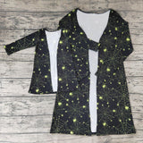 Halloween spiderweb cardigan mom and  me