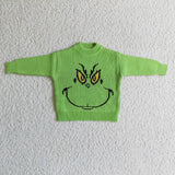 Christmas green girl sweater