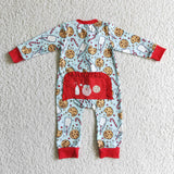 Santa Claus milk and cookies red ruffle girls romper