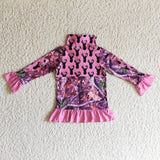 deer pink girls pullover