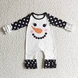 snowman girls romper