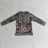 hunting deer brown boys pullover