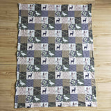 Mallard ducks deer green blanket