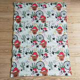 Christmas western cattle blanket