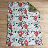 Christmas western cattle blanket