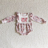 pink Holly Jolly babe romper