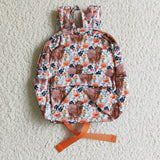 High quality highland cow print backpack