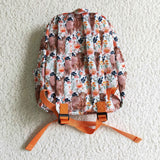 High quality highland cow print backpack