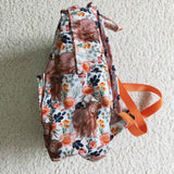 High quality highland cow print backpack
