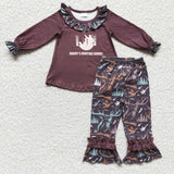 brown daddy's hunting buddy girls clothing