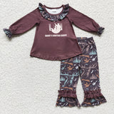 brown daddy's hunting buddy girls clothing