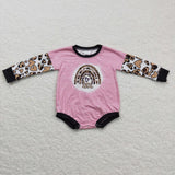 pink love baby romper