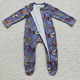 western horse zip romper