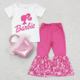 pink Baby girl clothing  outfits with handbag