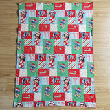 Christmas cartoon red blanket