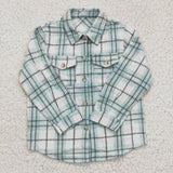 green plaid boys T-shirts
