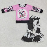 pink cow flower top +jeans outfits