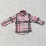 pink plaid boys T-shirts