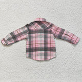 pink plaid boys T-shirts