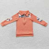 4.5 fishing orange pullover