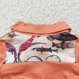 4.5 fishing orange pullover