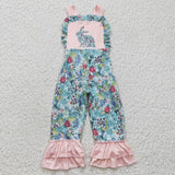 Easter pink girls jumpsuit