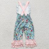 Easter pink girls jumpsuit