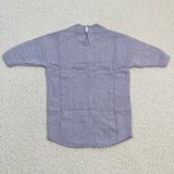 Long knit sweater in purple