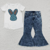 bunny white top +  jeans outfits