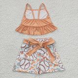 5.5 new style baseball orange girls clothing