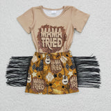 5.5 summer new style mama tried tassel girls outfits