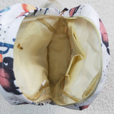 High quality western cow white print backpack