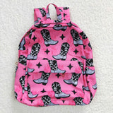 7.24 USA High quality western pink shoots print backpack