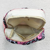 High quality western pink hat print backpack
