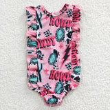 5.5  S0036 western howdy cow swimsuit