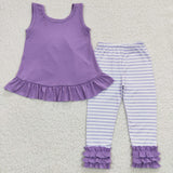 GSPO0506 new style sleeveless purple girls outfits