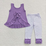 GSPO0506 new style sleeveless purple girls outfits