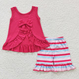 summer new style hot pink girls outfits