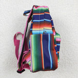 High quality western Color stripe print backpack
