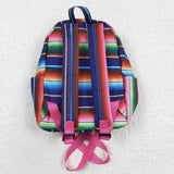 High quality western Color stripe print backpack
