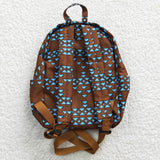 High quality western skull cow print backpack