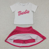 summer cartoon girls milk silk pink outfits